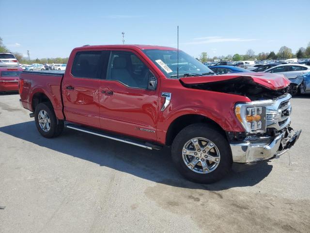 1FTFW1E19MFC21874 - 2021 FORD F150 SUPERCREW RED photo 4