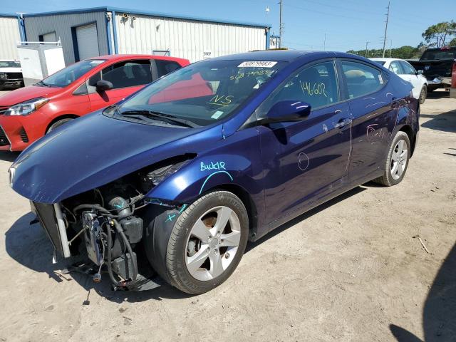 5NPDH4AE0DH291748 - 2013 HYUNDAI ELANTRA GLS BLUE photo 1