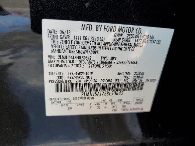 2LMHJ5AT7EBL50642 - 2014 LINCOLN MKT BLACK photo 13