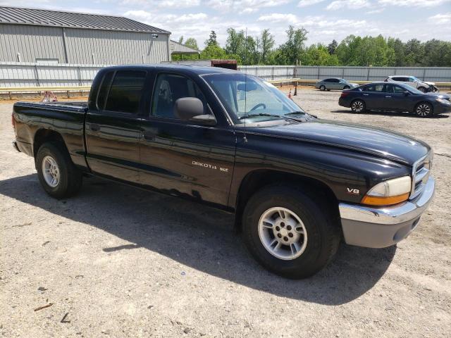 1B7GL2AN6YS671426 - 2000 DODGE DAKOTA QUAD BLACK photo 4