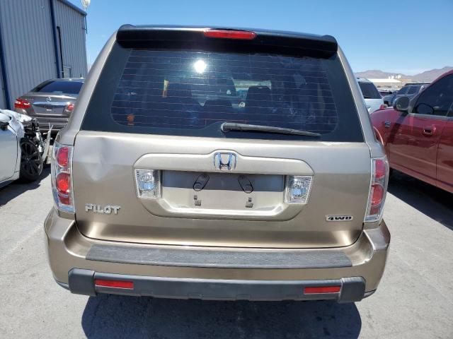 5FNYF18177B010928 - 2007 HONDA PILOT LX BEIGE photo 6