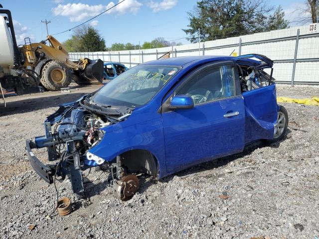 3N1CN7AP2EL812383 - 2014 NISSAN VERSA S BLUE photo 1