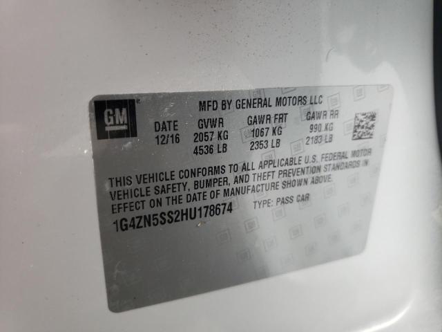 1G4ZN5SS2HU178674 - 2017 BUICK LACROSSE PREFERRED WHITE photo 12