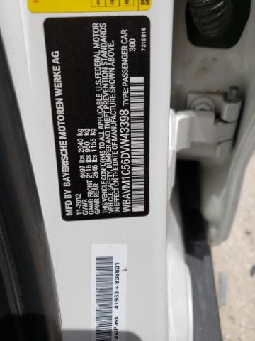 WBAVM1C56DVW43398 - 2013 BMW X1 SDRIVE28I WHITE photo 13