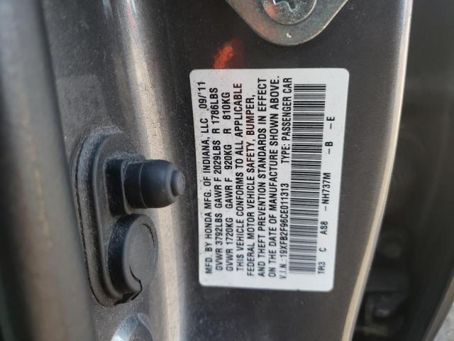 19XFB2F96CE011313 - 2012 HONDA CIVIC EXL Boz foto 12