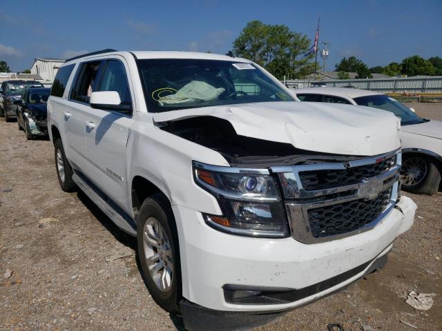 1GNSCJKC0FR266403 - 2015 CHEVROLET SUBURBAN C1500 LT WHITE photo 1