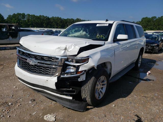 1GNSCJKC0FR266403 - 2015 CHEVROLET SUBURBAN C1500 LT WHITE photo 2