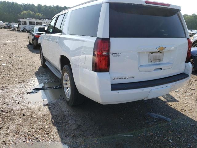 1GNSCJKC0FR266403 - 2015 CHEVROLET SUBURBAN C1500 LT WHITE photo 3