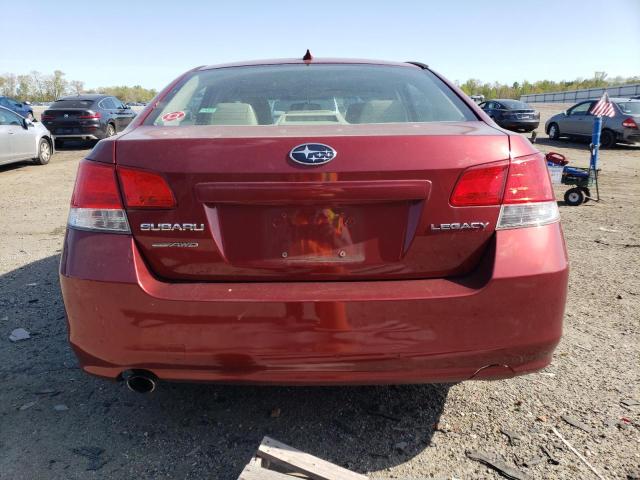 4S3BMBK65D3013535 - 2013 SUBARU LEGACY 2.5I LIMITED RED photo 6