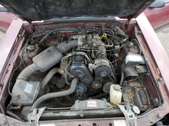 1FABP41A5HF115680 - 1987 FORD MUSTANG LX MAROON photo 11