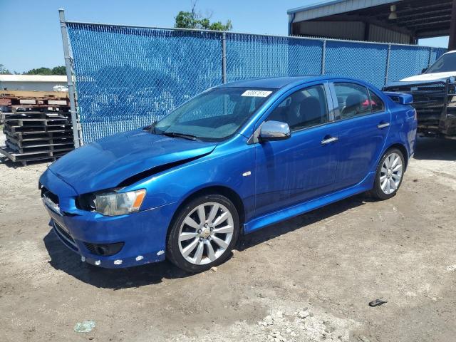 JA32U8FW2BU021451 - 2011 MITSUBISHI LANCER GTS BLUE photo 1