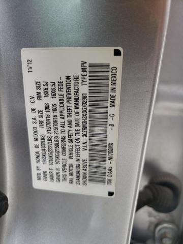 3CZRM3H3XDG702981 - 2013 HONDA CR-V LX SILVER photo 12