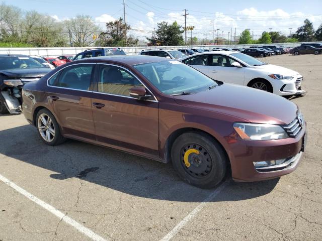 1VWBM7A37DC120023 - 2013 VOLKSWAGEN PASSAT SE BURGUNDY photo 4