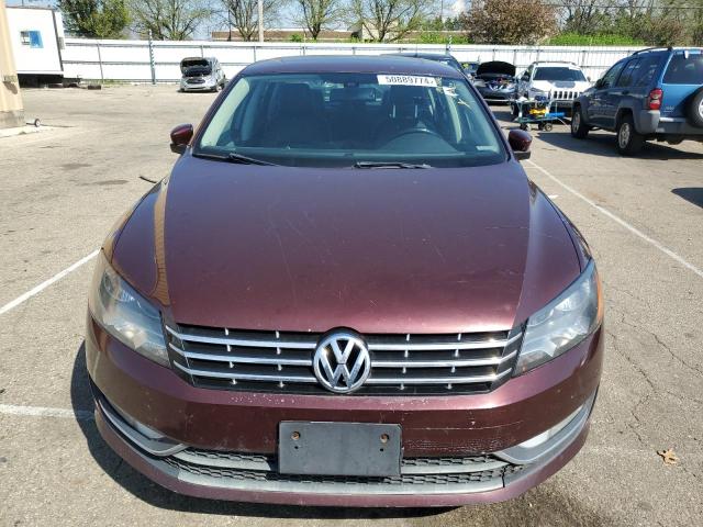 1VWBM7A37DC120023 - 2013 VOLKSWAGEN PASSAT SE BURGUNDY photo 5