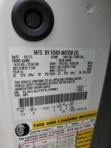 5LMJJ2JT5FEJ10861 - 2015 LINCOLN NAVIGATOR 白色 照片 13