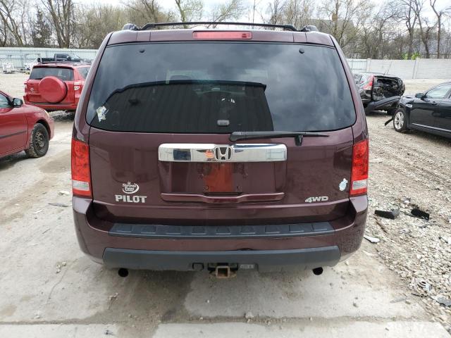 5FNYF4H24BB074668 - 2011 HONDA PILOT LX BURGUNDY photo 6