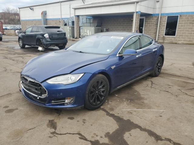 5YJSA1E28FF109547 - 2015 TESLA MODEL S BLUE photo 1