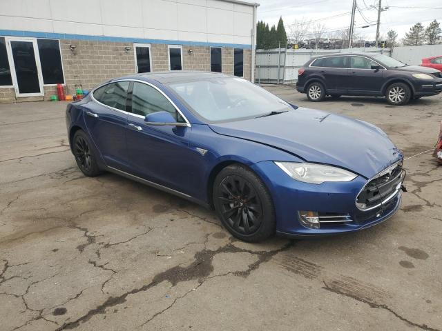 5YJSA1E28FF109547 - 2015 TESLA MODEL S BLUE photo 4