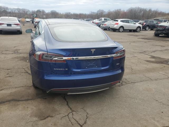 5YJSA1E28FF109547 - 2015 TESLA MODEL S BLUE photo 6