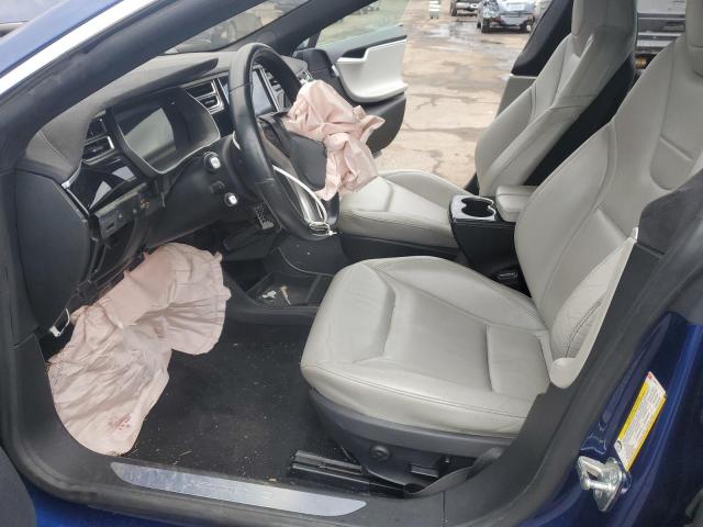 5YJSA1E28FF109547 - 2015 TESLA MODEL S BLUE photo 7