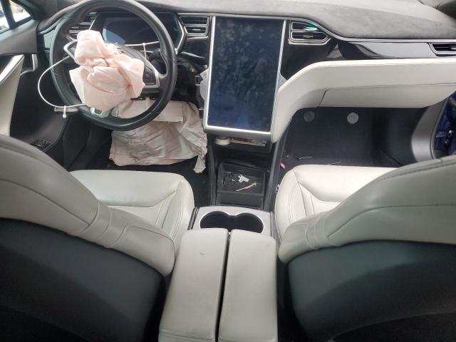 5YJSA1E28FF109547 - 2015 TESLA MODEL S BLUE photo 8