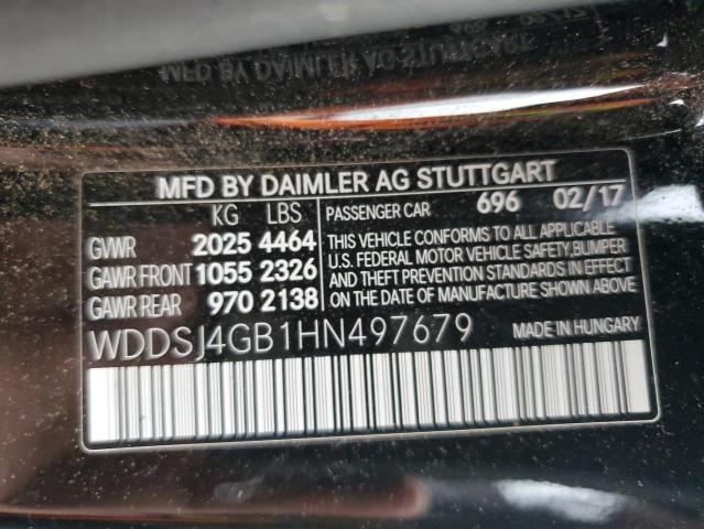 WDDSJ4GB1HN497679 - 2017 MERCEDES-BENZ CLA 250 4MATIC BLACK photo 12