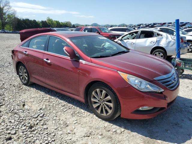 5NPEC4AC8EH904153 - 2014 HYUNDAI SONATA SE RED photo 4