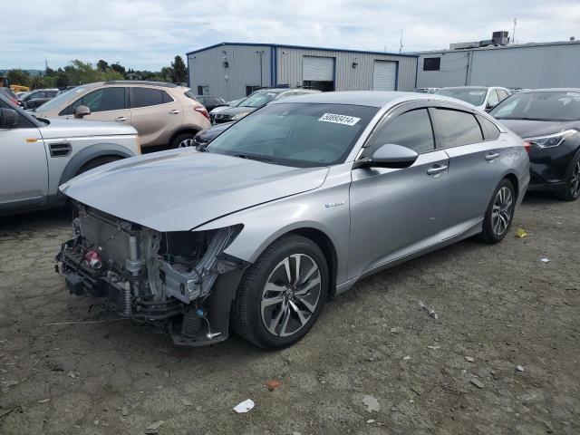 1HGCV3F15MA016647 - 2021 HONDA ACCORD HYBRID SILVER photo 1