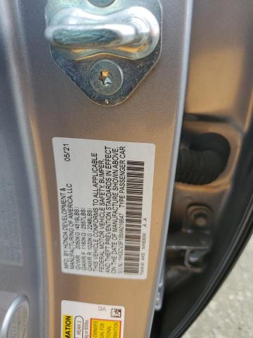 1HGCV3F15MA016647 - 2021 HONDA ACCORD HYBRID SILVER photo 12