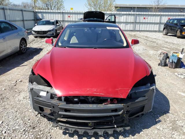 5YJSA1S12EFP65799 - 2014 TESLA MODEL S RED photo 5