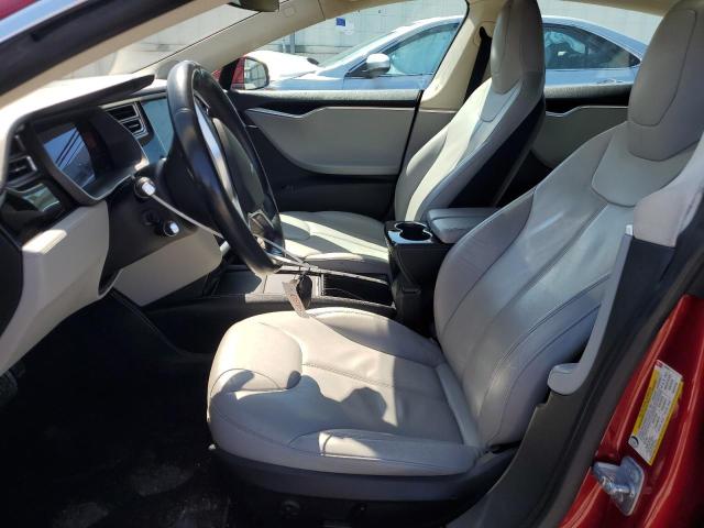 5YJSA1S12EFP65799 - 2014 TESLA MODEL S RED photo 7