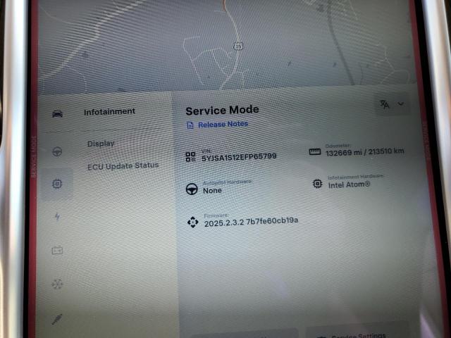 5YJSA1S12EFP65799 - 2014 TESLA MODEL S RED photo 9