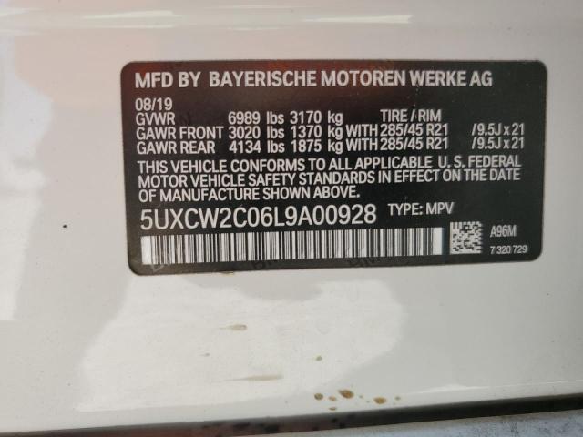 5UXCW2C06L9A00928 - 2020 BMW X7 XDRIVE40I WHITE photo 14