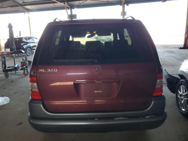 4JGAB54EXXA108076 - 1999 MERCEDES-BENZ ML 320 BURGUNDY photo 6