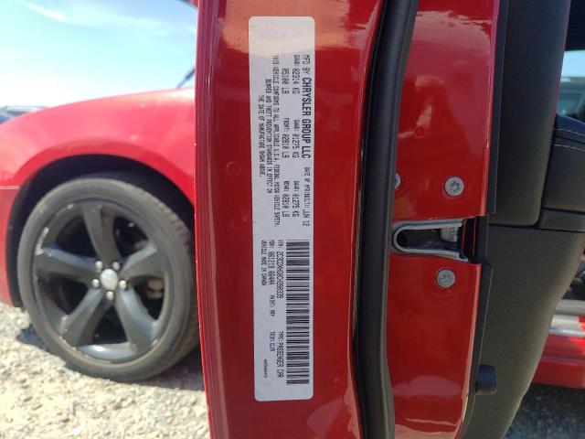 2C3CDXHG0CH280339 - 2012 DODGE CHARGER SXT RED photo 12
