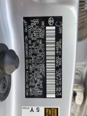 JTDKBRFU1H3047579 - 2017 TOYOTA PRIUS SILVER photo 13