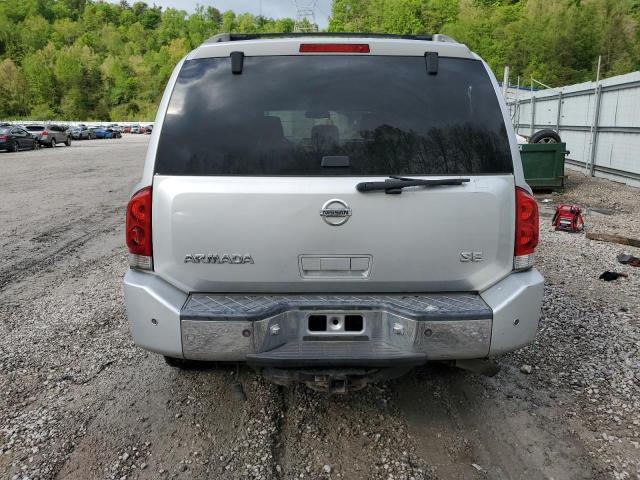 5N1AA08A76N743809 - 2006 NISSAN ARMADA SE SILVER photo 6