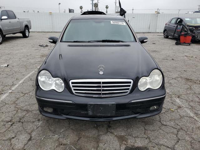 WDBRF52H77F908909 - 2007 MERCEDES-BENZ C 230 BLACK photo 5