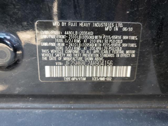 JF2SH6BC2AH904156 - 2010 SUBARU FORESTER XS Qara foto 13