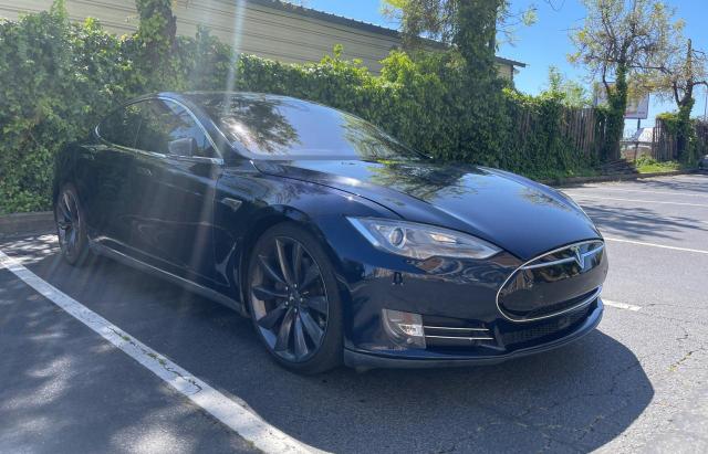 5YJSA1H16EFP58149 - 2014 TESLA MODEL S Կապույտ լուսանկար 1