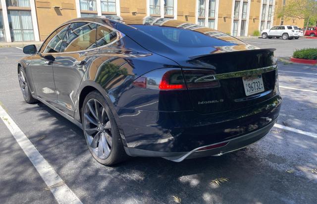 5YJSA1H16EFP58149 - 2014 TESLA MODEL S Կապույտ լուսանկար 3