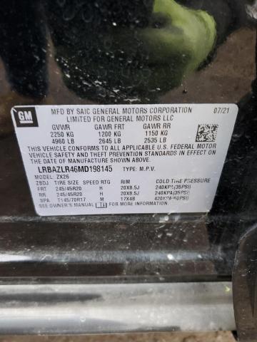 LRBAZLR46MD198145 - 2021 BUICK ENVISION PREFERRED 黑色 照片 12