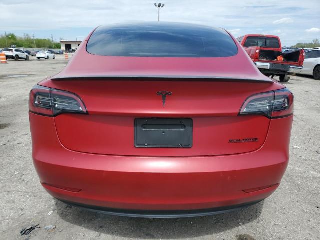 5YJ3E1EC8NF108639 - 2022 TESLA MODEL 3 RED photo 6