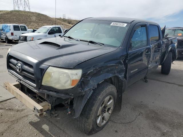 5TEMU52N36Z214498 - 2006 TOYOTA TACOMA DOUBLE CAB LONG BED BLACK photo 1