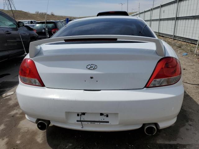 KMHHN65F66U190081 - 2006 HYUNDAI TIBURON GT WHITE photo 6