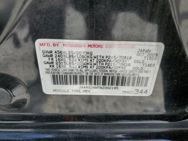 JA4AS2AW7AZ002185 - 2010 MITSUBISHI OUTLANDER ES BLACK photo 13