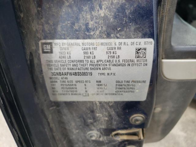 3GNBAAFW4BS508319 - 2011 CHEVROLET HHR LS 蓝色 照片 12