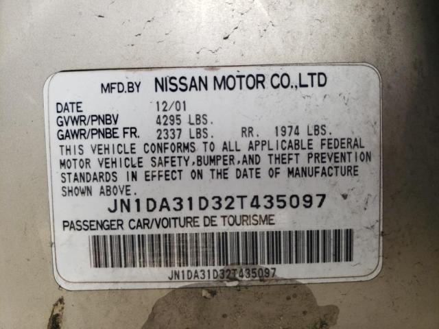 JN1DA31D32T435097 - 2002 NISSAN MAXIMA GLE TAN photo 13