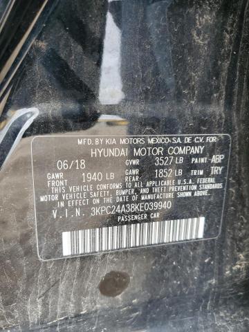 3KPC24A38KE039940 - 2019 HYUNDAI ACCENT SE შავი ფოტო 12