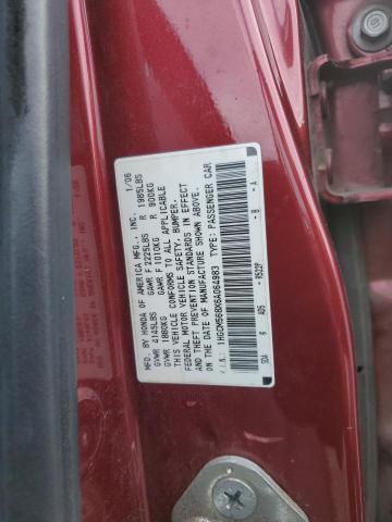 1HGCM568X6A064983 - 2006 HONDA ACCORD EX BURGUNDY photo 12